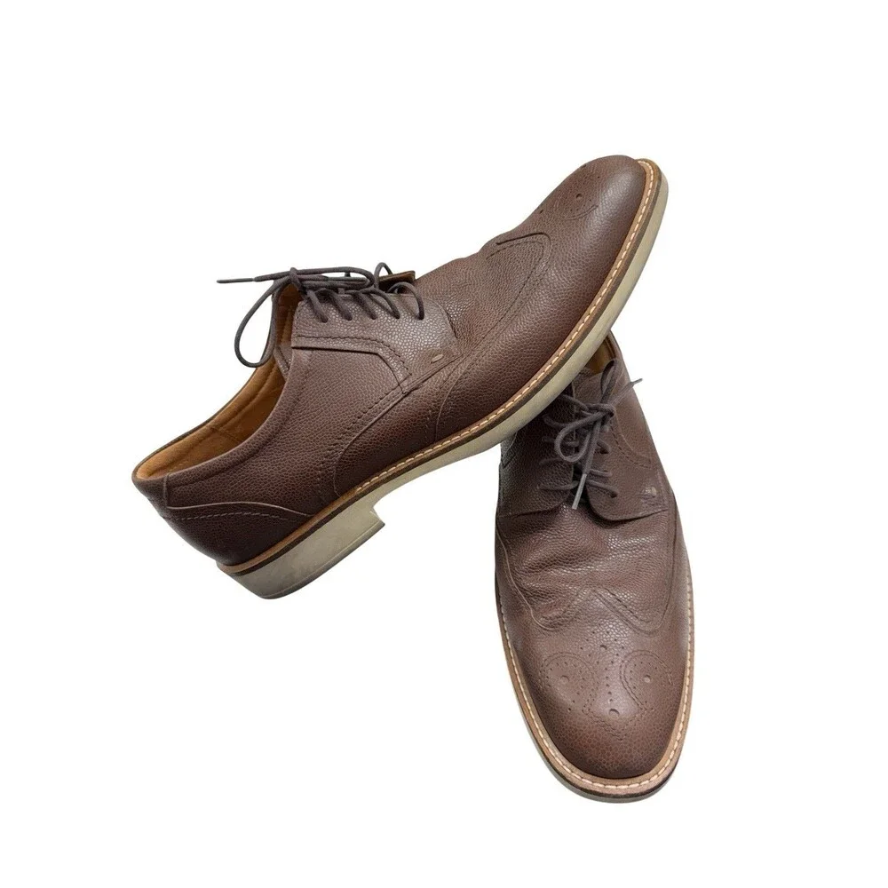 Ecco Biarritz‎ Men’s brown wingtip leather dress shoe Sz 47 US 13-13.5